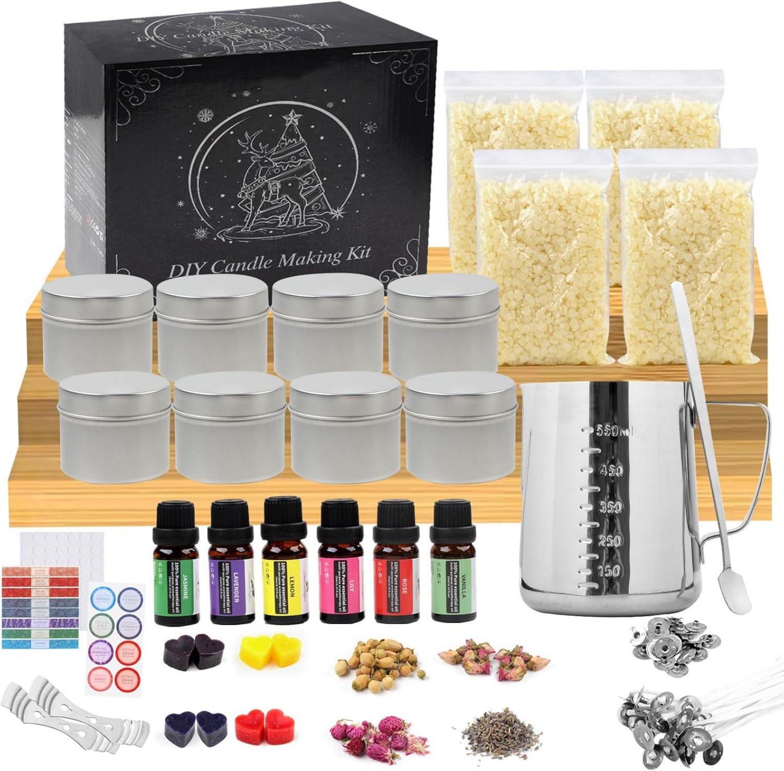 DIY Kerzenherstellung Set mit Duftkerzen und Bienenwachs