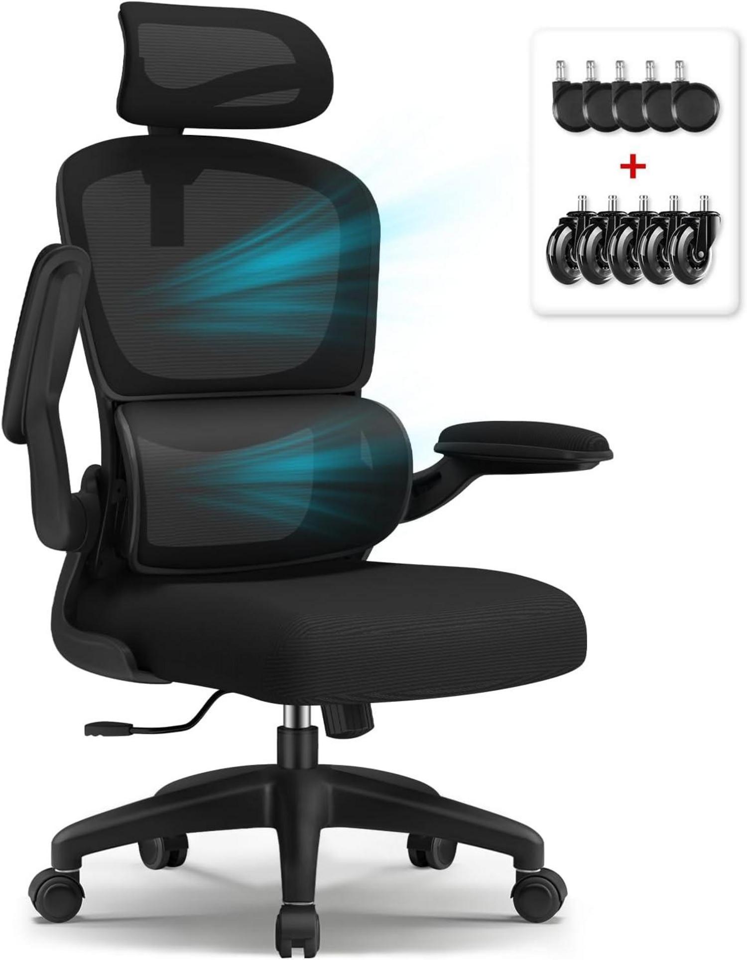 Ergonomischer Bürostuhl mit verstellbarer Kopfstütze und