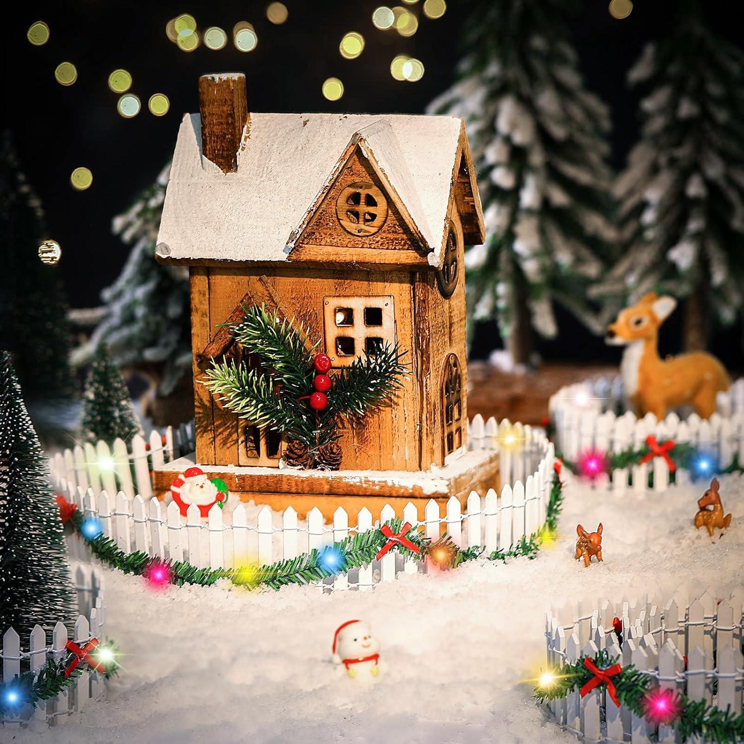 Miniatur Wichtel Zaun Set LED Weihnachten Zaun Licht DIY