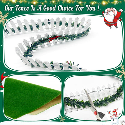 Miniatur Wichtel Zaun Weihnachten LED Deko Set DIY