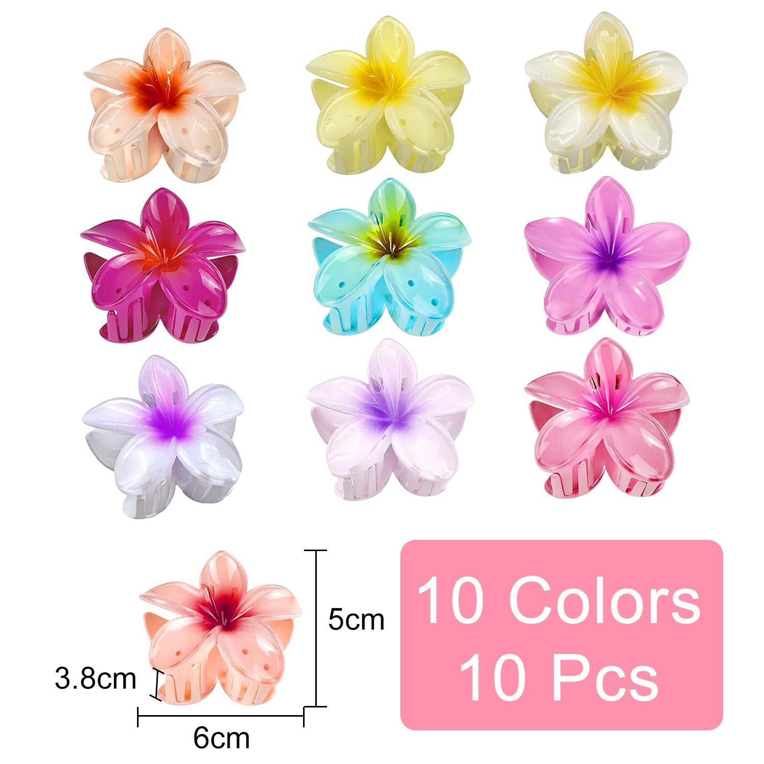 10er Set Blumen Haarklammer Damen Mädchen Haarclip Blumenform Haarstyling