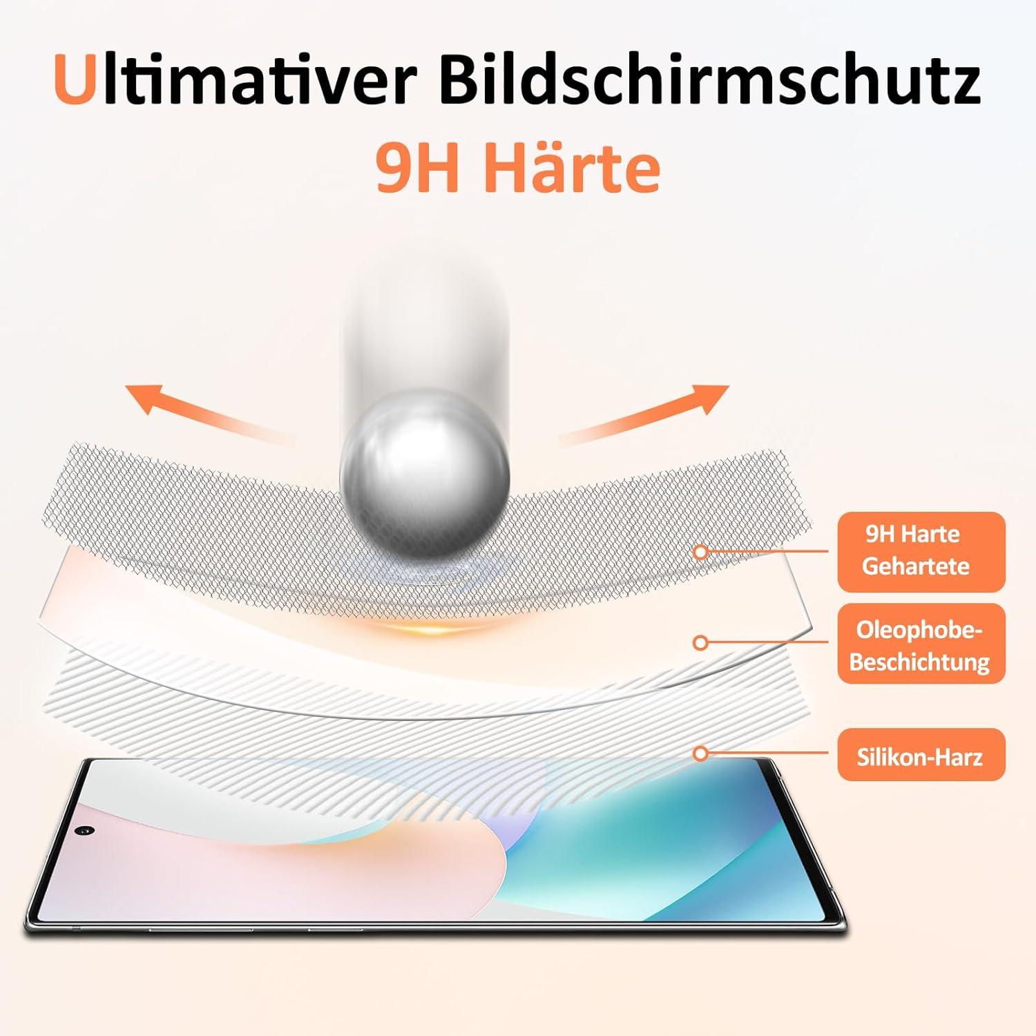 Panzerglas Samsung Galaxy Note 10 Schutzfolie 9H HD 3D Vollabdeckung