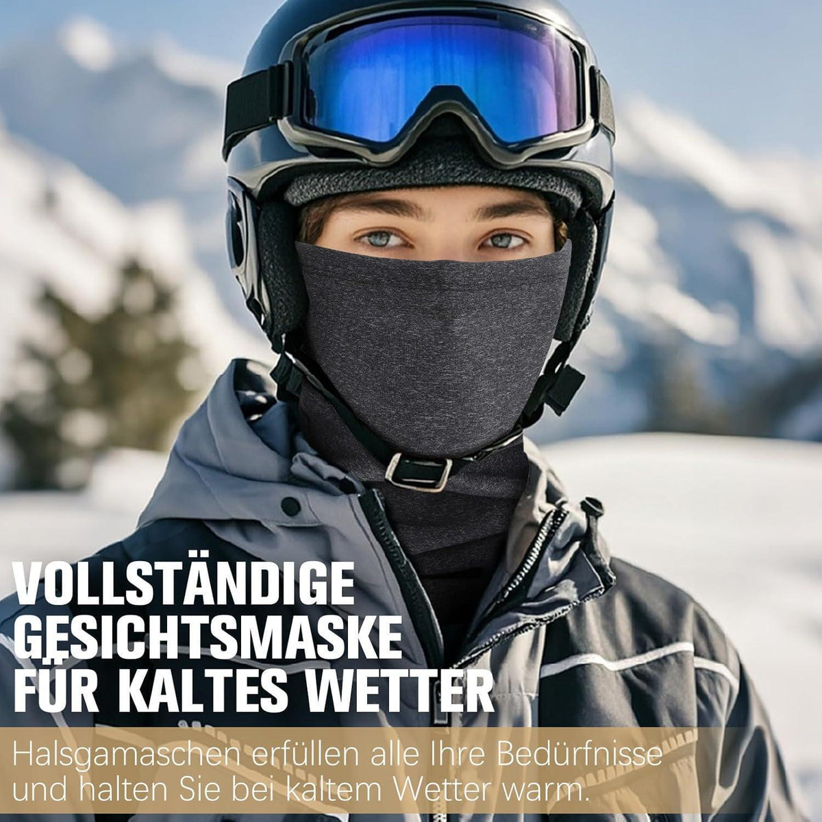 Multifunktionstuch Loopschal Winddicht Herren – Sportschal für Ski & Radfahren