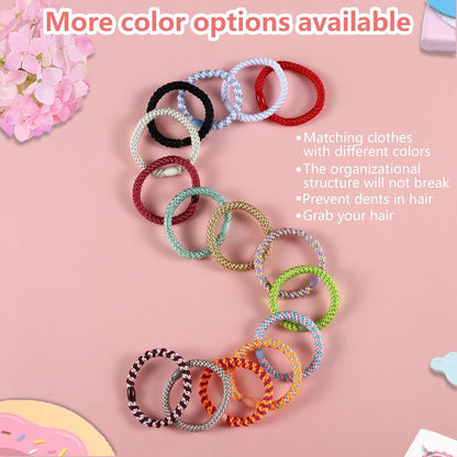 10 Haargummis Mädchen Set Mehrere Farben Zopfgummi Haarbänder Damen Schwarz