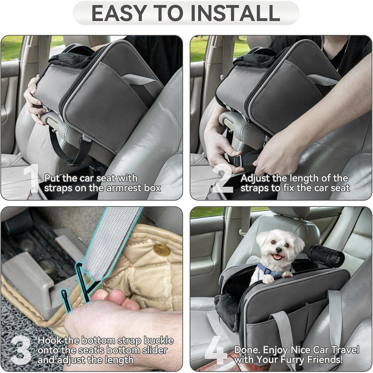 Hundesitz Auto Mittelkonsole – Bequem & Sicher für Kleine Hunde