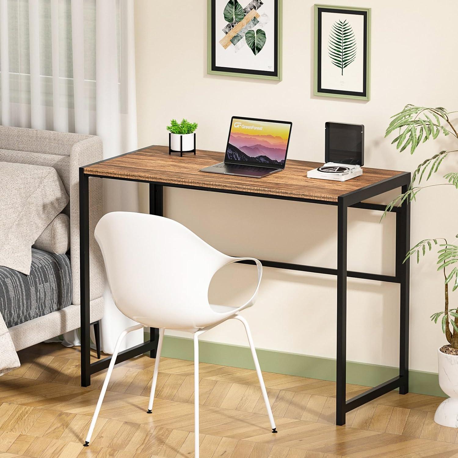 Klapptisch 80 cm ohne Montage für kleine Räume - Walnuss