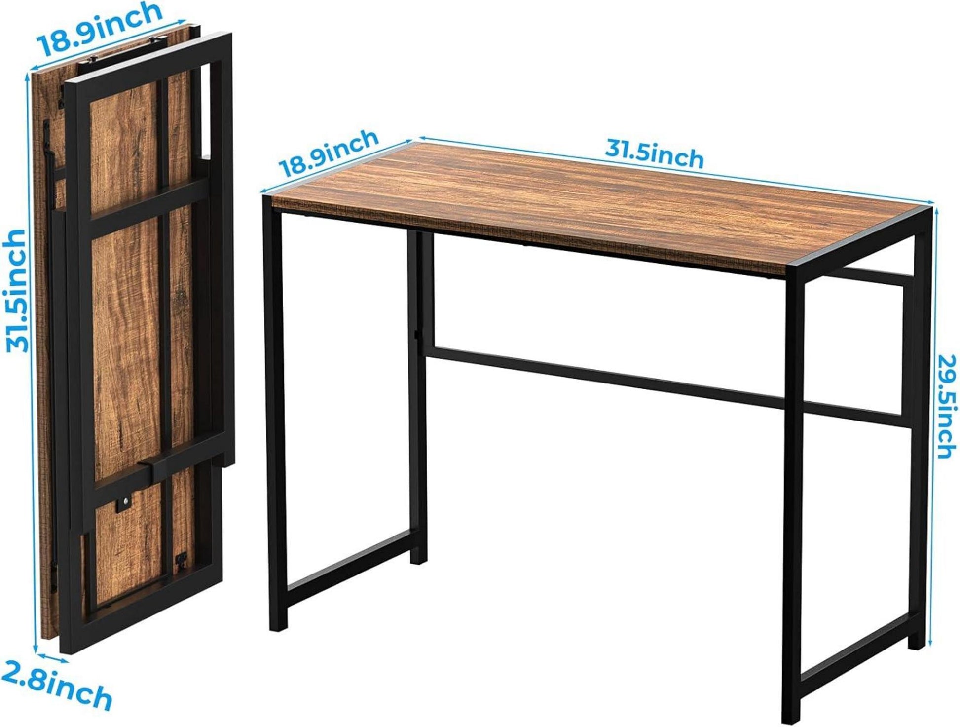 Klapptisch 80 cm ohne Montage Platzsparend Faltbarer Tisch