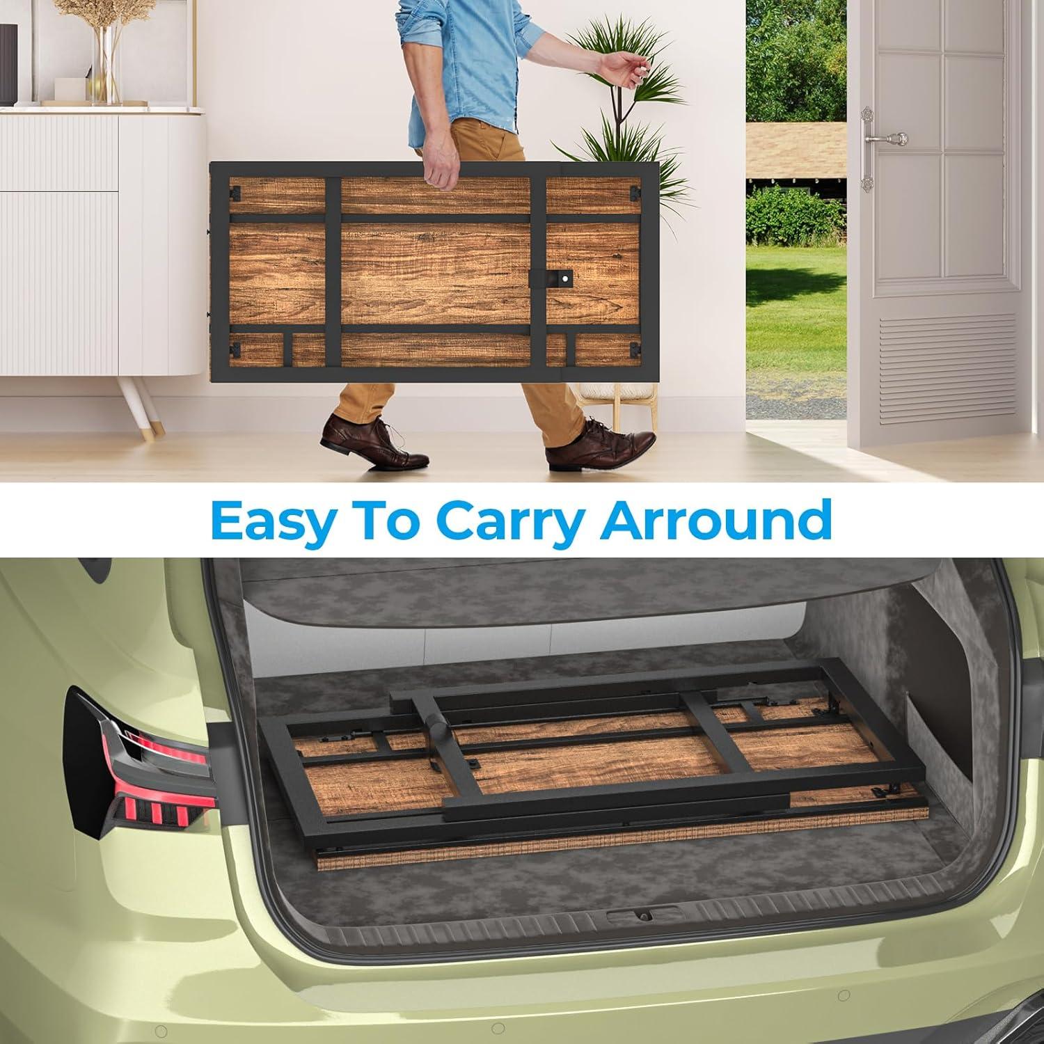 Klapptisch ohne Montage 80 cm Schreibtisch Computertisch platzsparend