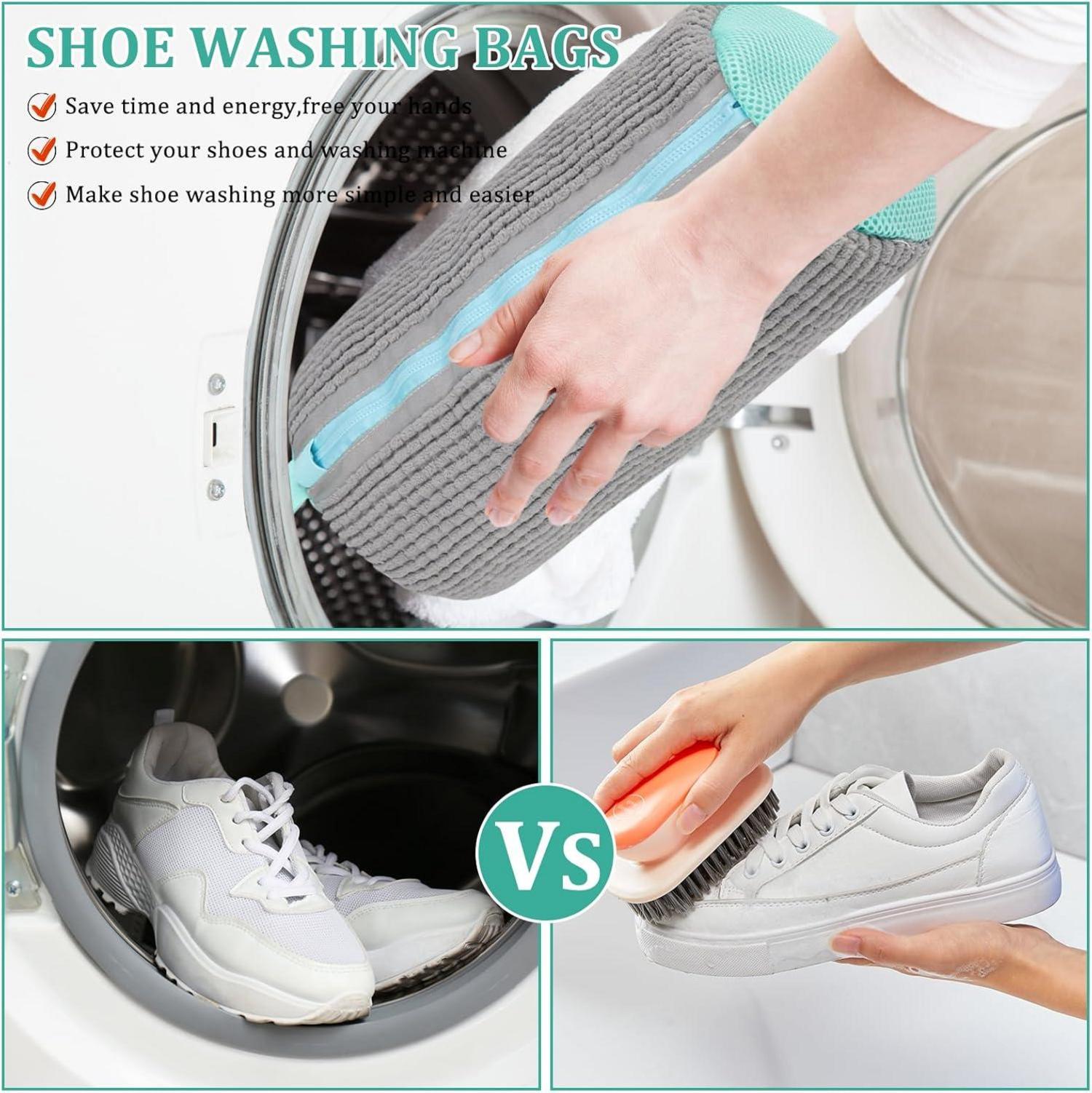WYFDCZZP Schuhwaschbeutel Waschmaschine Reißverschluss Plüsch für Turnschuhe, Tennisschuhe (1PCS