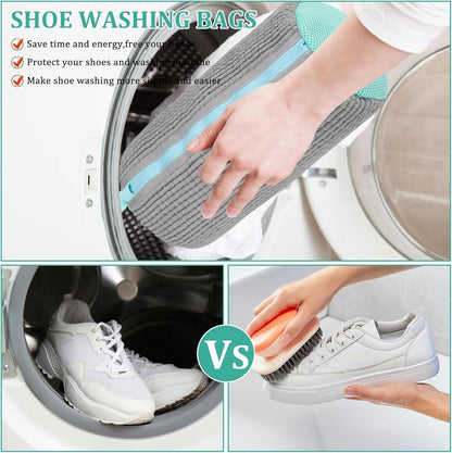 WYFDCZZP Schuhwaschbeutel Waschmaschine Reißverschluss Plüsch für Turnschuhe, Tennisschuhe (1PCS