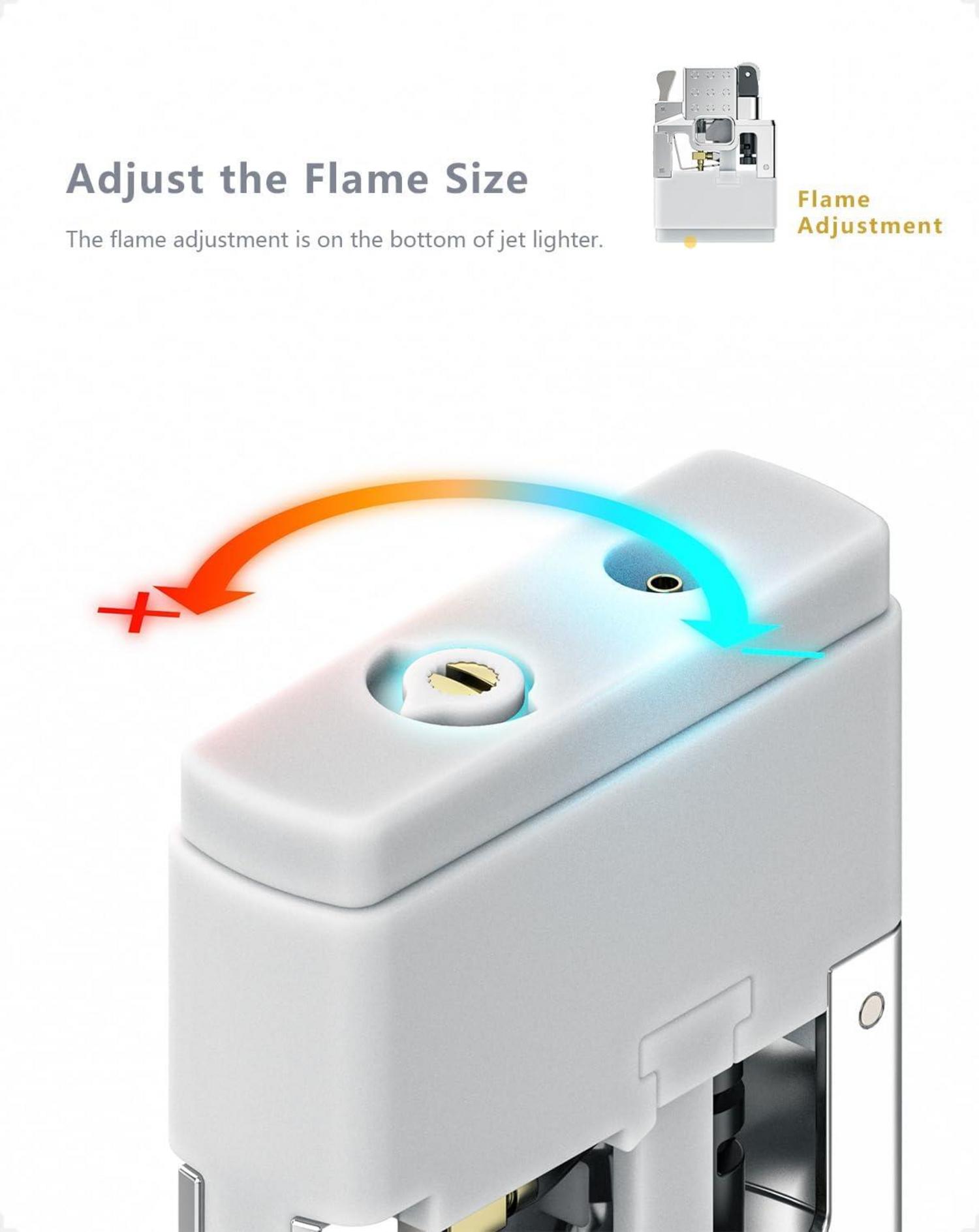 JOPOO Jet Flamme Gas Feuerzeug Butan Taschenfeuerzeug, kühles Geschenk