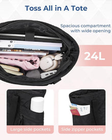 Große Damen Handtasche 24L Wasserdicht mit Reißverschluss