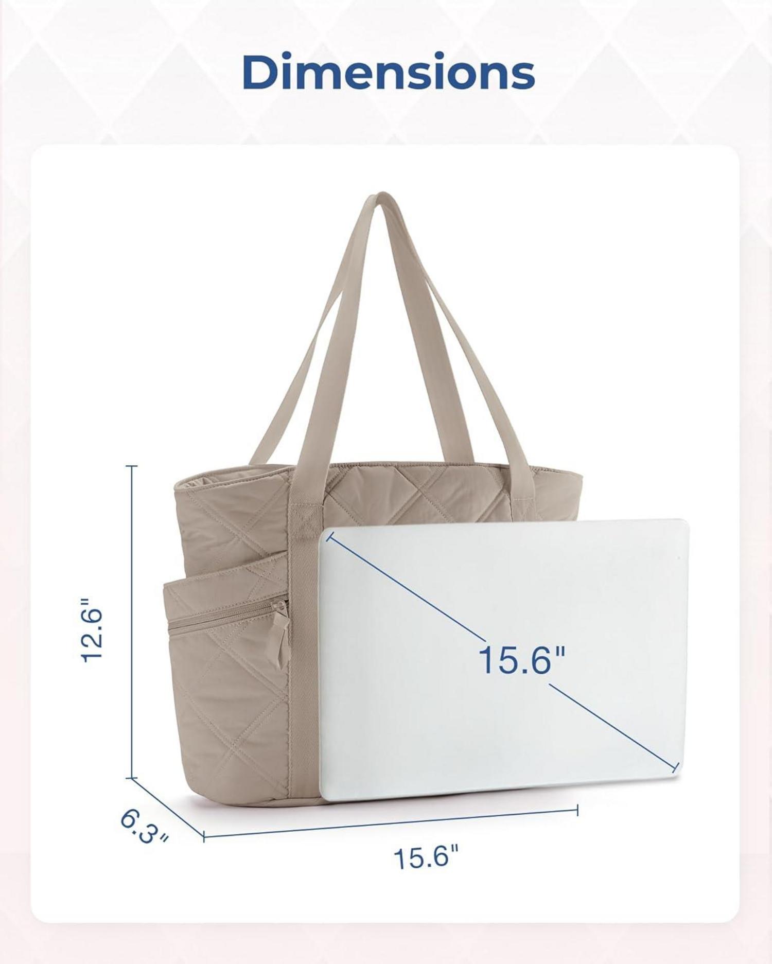 Wasserdichte Damenhandtasche 24L mit vielen Fächern, für Arbeit, Sport