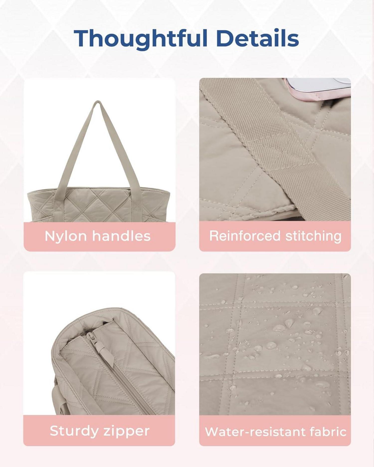 Handtasche Damen Groß 24L Wasserdichte Daunen Einkaufstasche Fitness