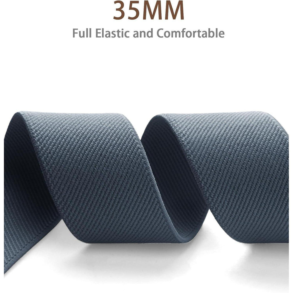 Herren Hosenträger X-Form 3,5cm mit 4 starken Metallclips Blau