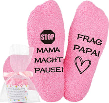 Jeasona Mama Geschenk Socken Lustiger Spruch rutschfeste Sohle Cozy