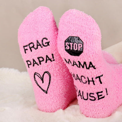 Jeasona Geschenkideen Mama Socken Geburtstag Weihnachten Muttertag Warme Korallenvlies Hausschuhsocken