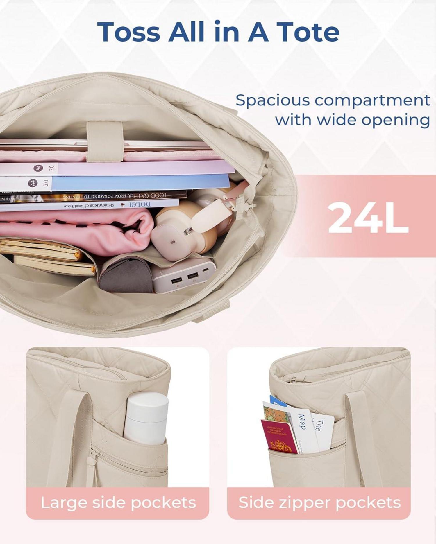 Große Damen Handtasche 24L Wasserdicht Daunen Henkeltasche