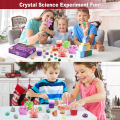 Adventskalender 2024 Kristalle & Edelsteine für Kinder 24 Tage Weihnachts Countdown Calendar Jungen Mädchen