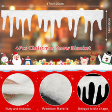 Apragaz 4er Pack Weihnachten Schnee Eiszapfen Kunstschnee