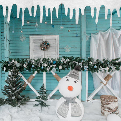Eiszapfen Kunstschnee Schneedecke 4 Teile 120x36cm Weihnachten Xmas Deko