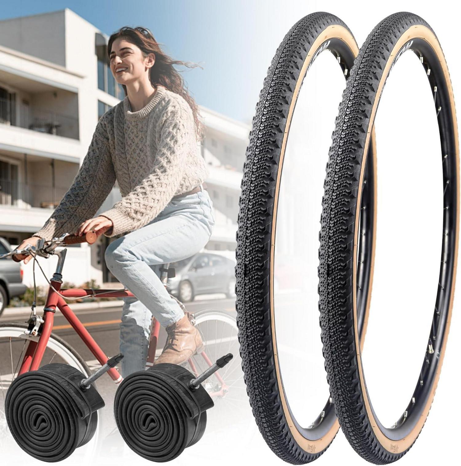 2er-Pack 700x42C Fahrradreifen Mantel mit 2er Schläuche ETRTO 44-622