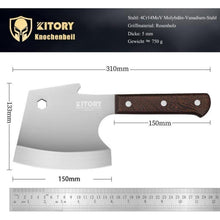 Hackmesser 15 cm – Robustes Fleischerbeil aus Edelstahl mit Holzgriff