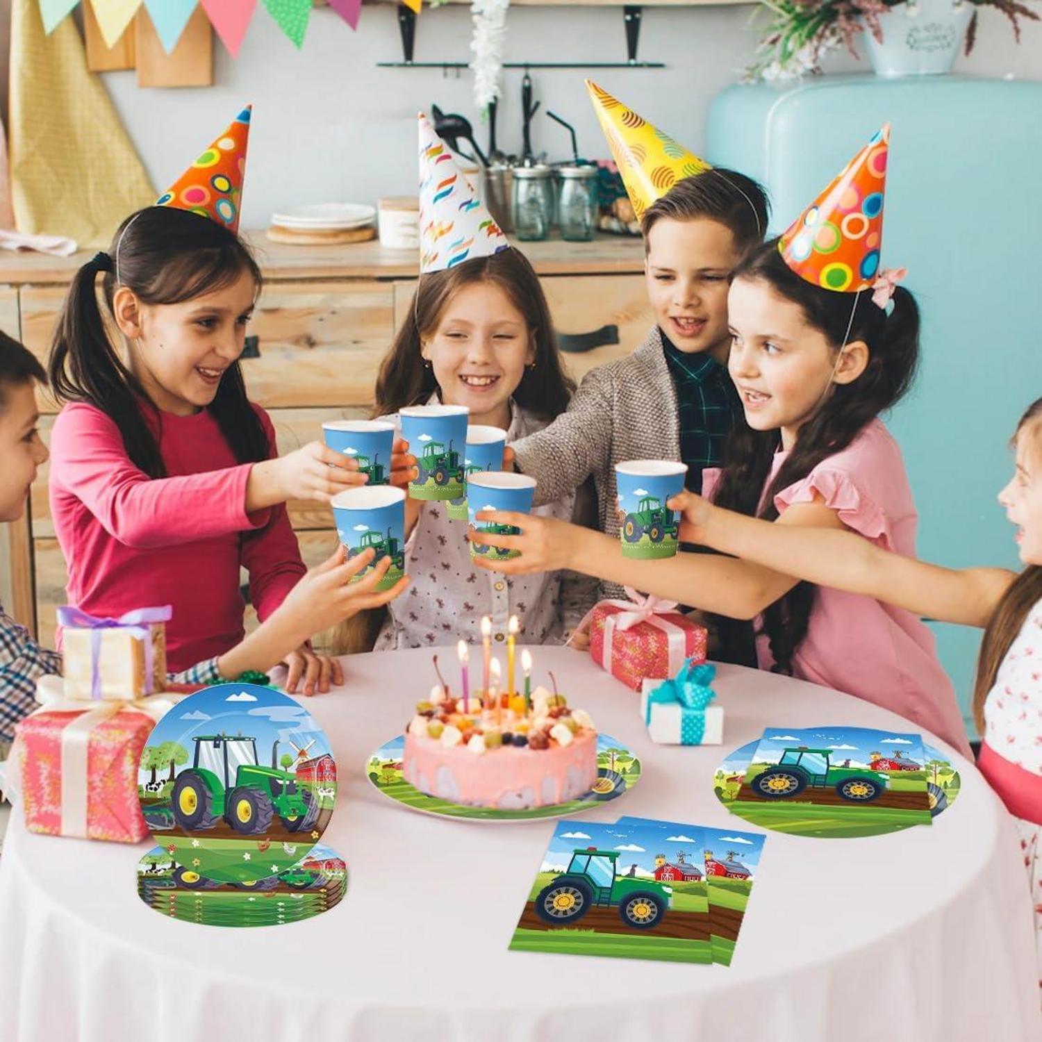 Traktor Partygeschirr Set für Kindergeburtstag - 51-teilig