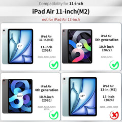 EasyAcc iPad Air M2 11 Hülle Stifthalter Trifold Schutzhülle