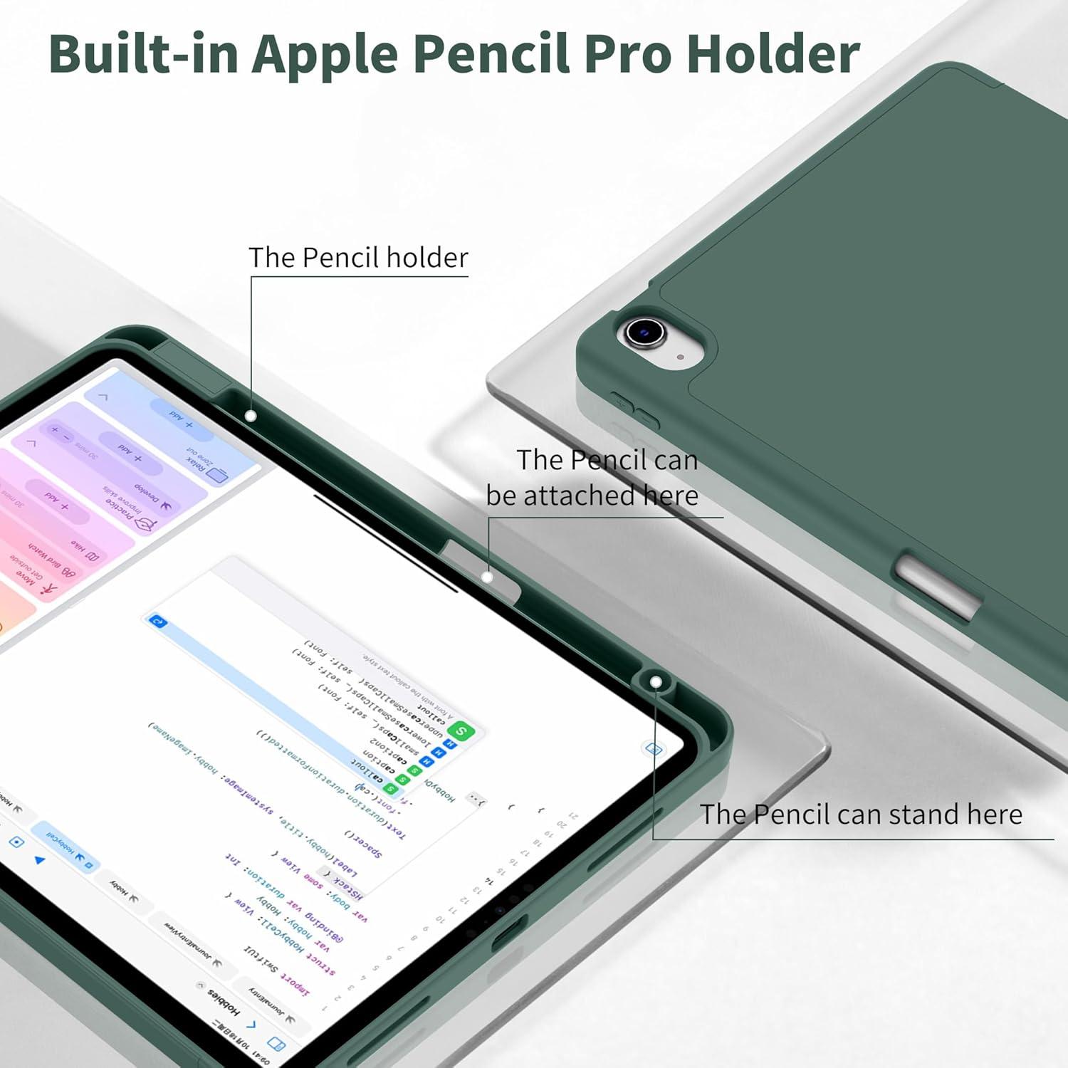 iPad Air M2 11 Zoll Hülle mit Stifthalter und Trifold Ständer