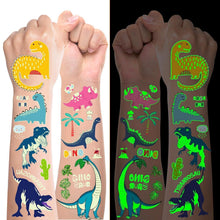 100 Stück Leuchtende Dino Tattoos Kinder Jungen Geburtstag Party