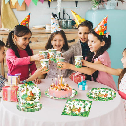 Dino Partygeschirr Set für Kindergeburtstag - 51-teilig