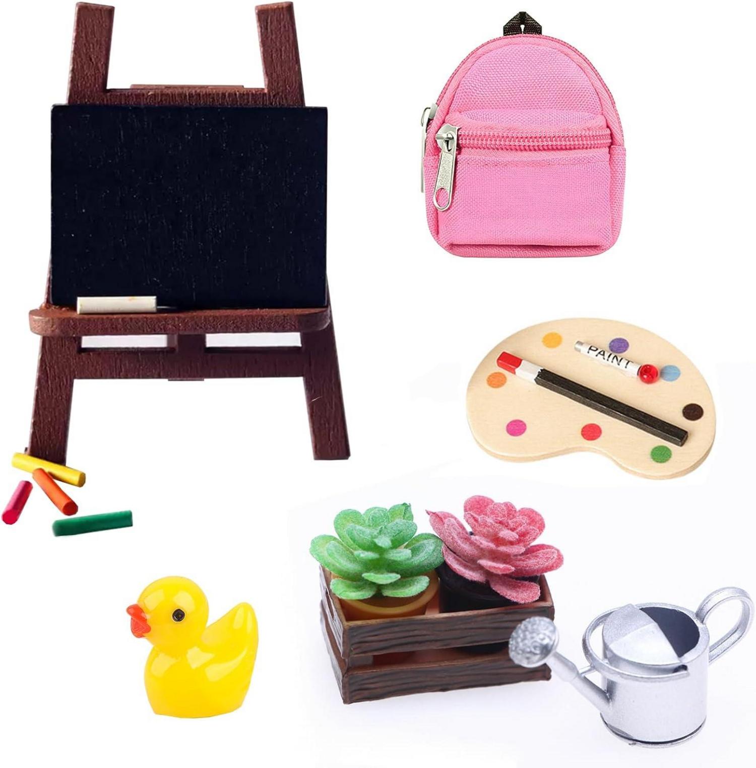 Miniatur Wichtel Weihnachten Malset Puppenhaus DIY Staffelei Miniatur