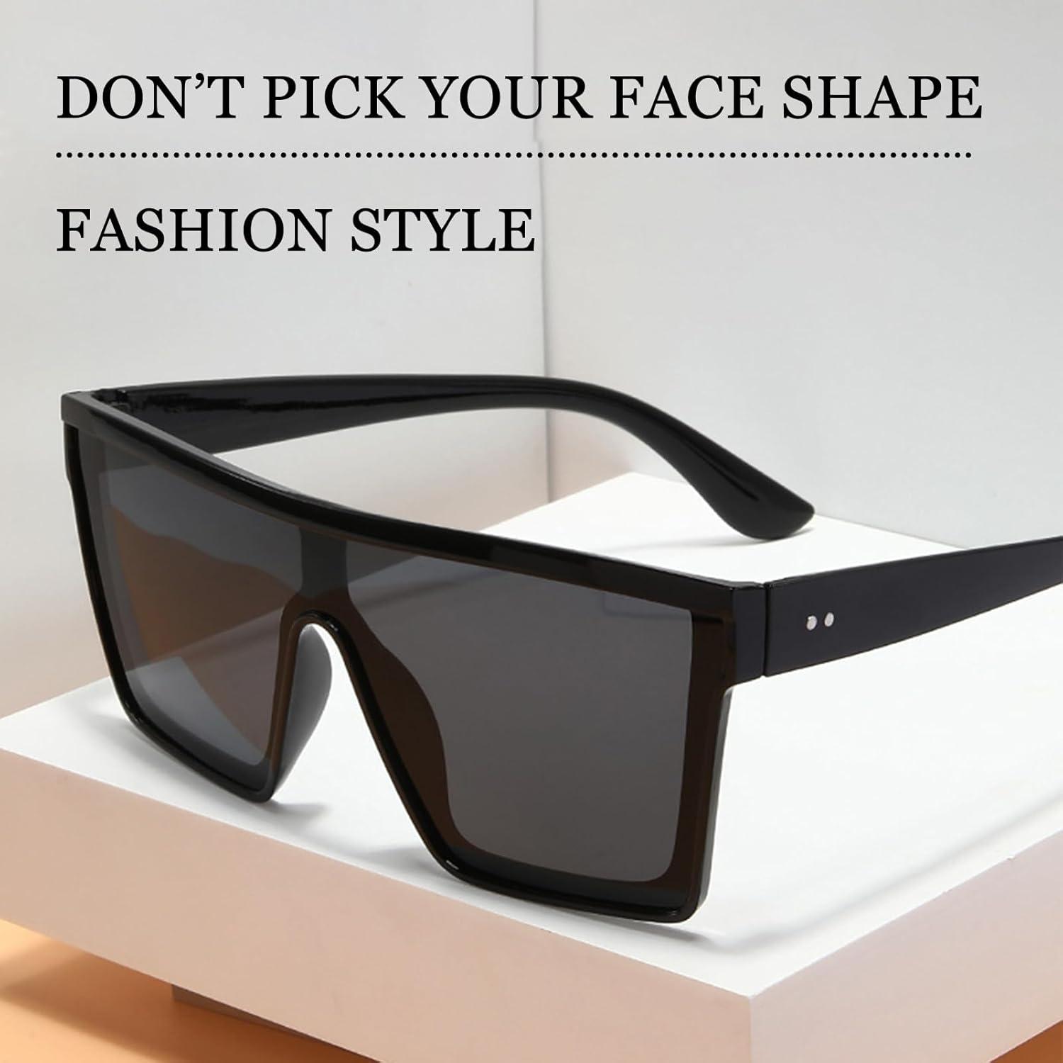 3er Pack Retro Square Sonnenbrille für Damen und Herren mit UV400 Schutz