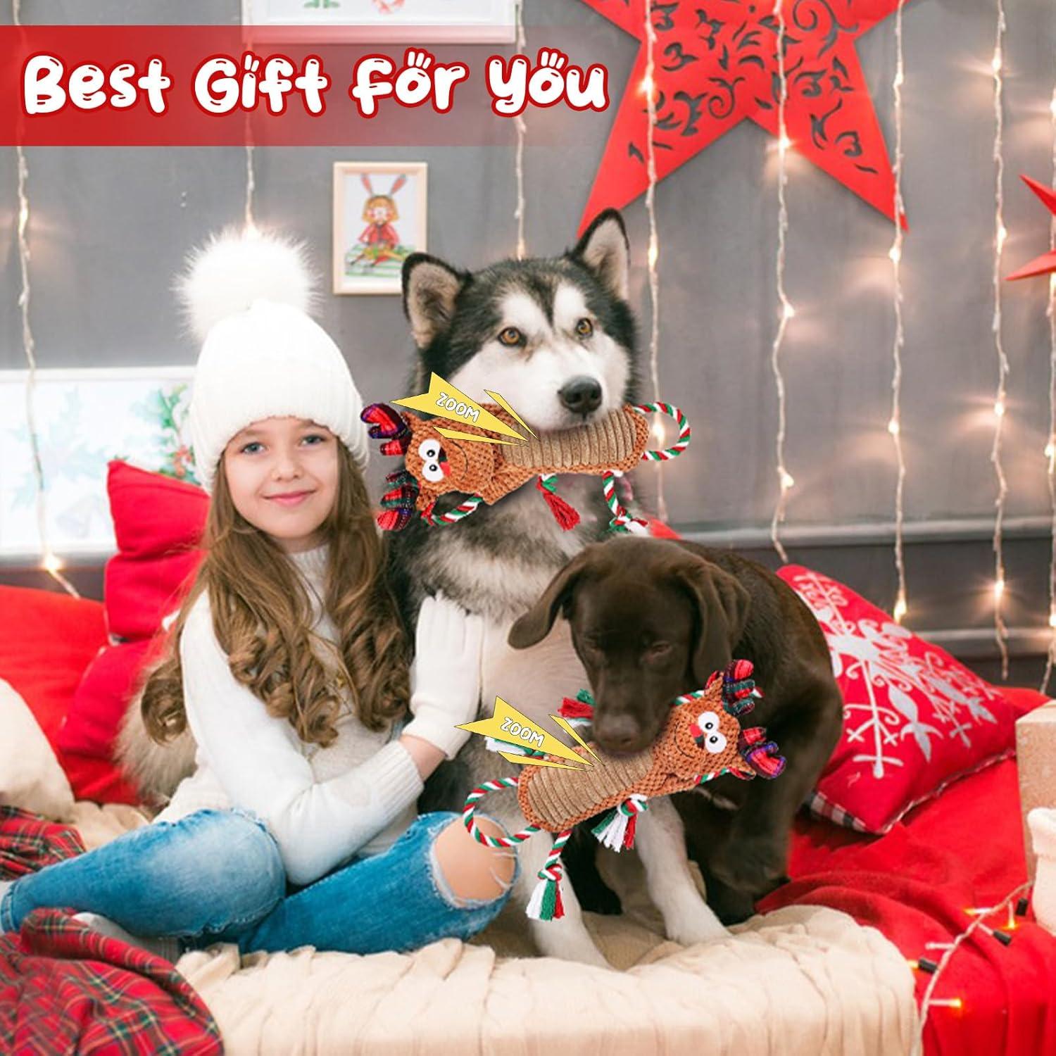 Hundespielzeug Quietschend Elch Weihnachten Interaktiv Kauspielzeug