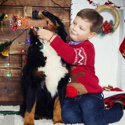 Interaktives Hundespielzeug Elch Weihnachten Quietschend Kauspielzeug