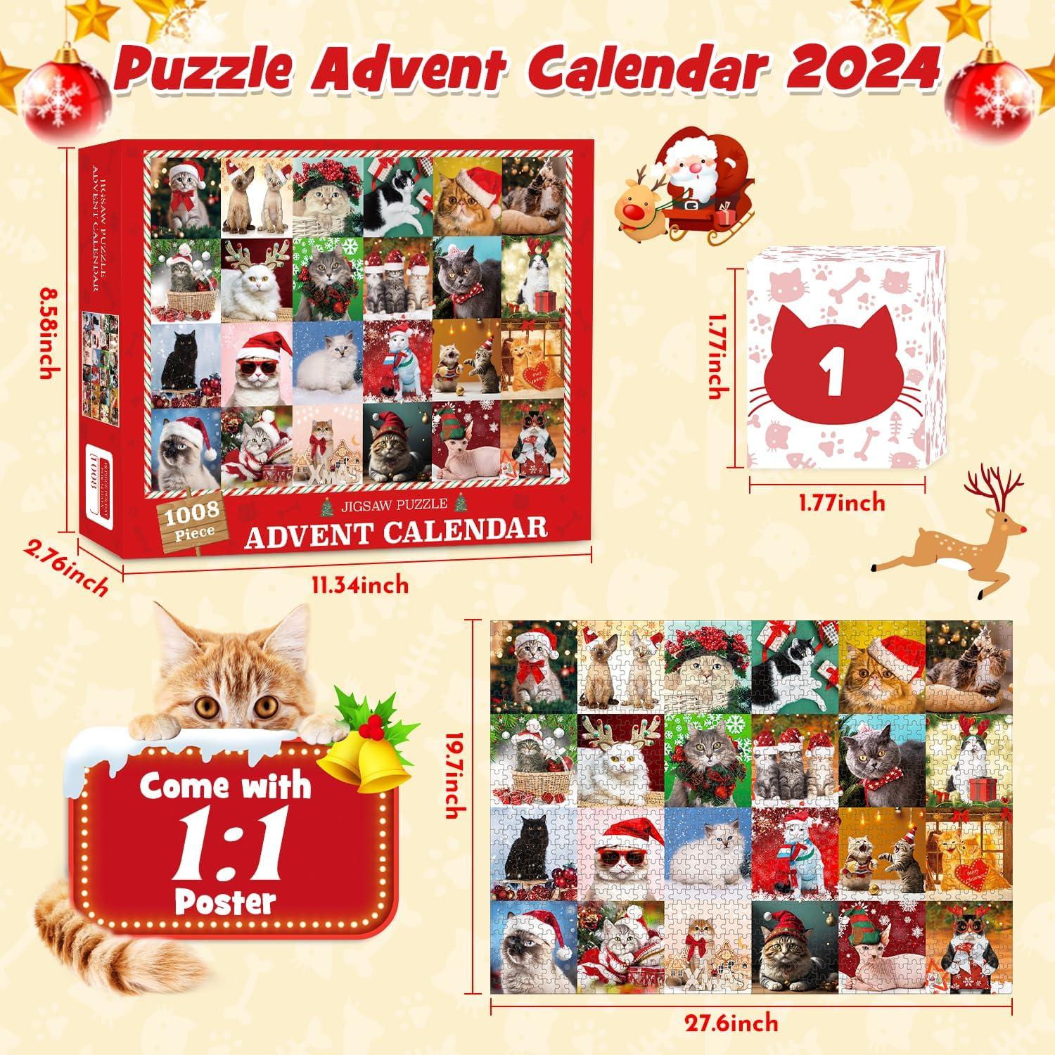 Adventskalender mit süßen Katzenmotiven