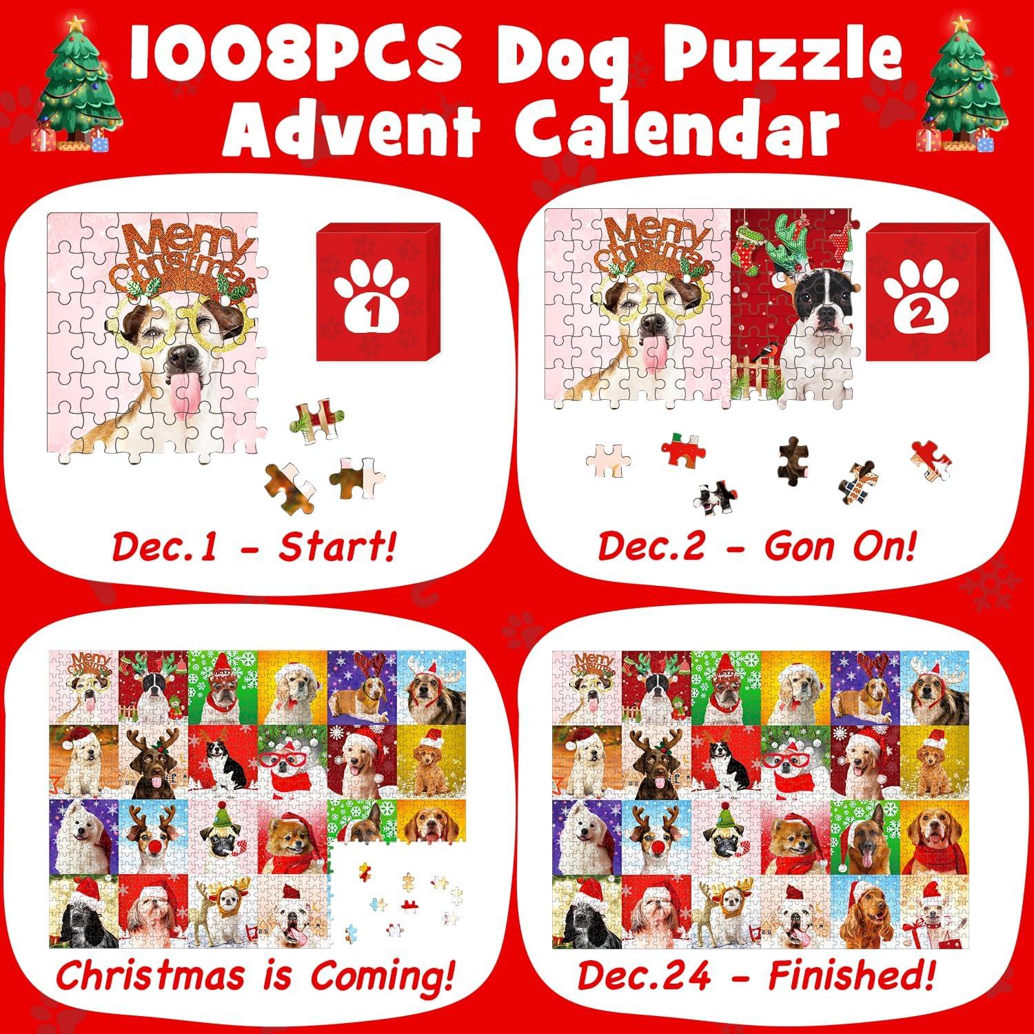 Adventskalender Puzzle Hund zum Spielen und Knobeln