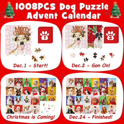 Adventskalender Puzzle Hund zum Spielen und Knobeln