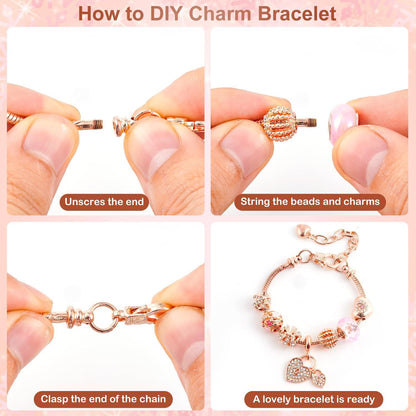 Adventskalender 2024 Mädchen Frauen Rosa Gold - Hochwertig & Luxuriös