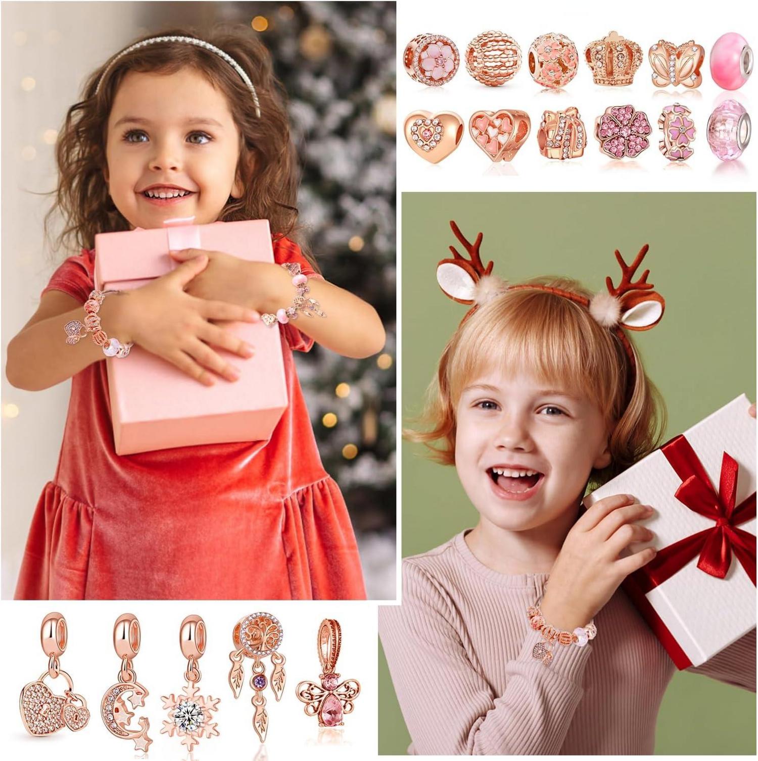 Adventskalender 2024 Mädchen Frauen rosa gold Luxus-Schönheitsprodukte