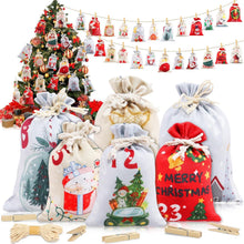 Adventskalender zum Befüllen Stoff 24 DIY Säckchen Set
