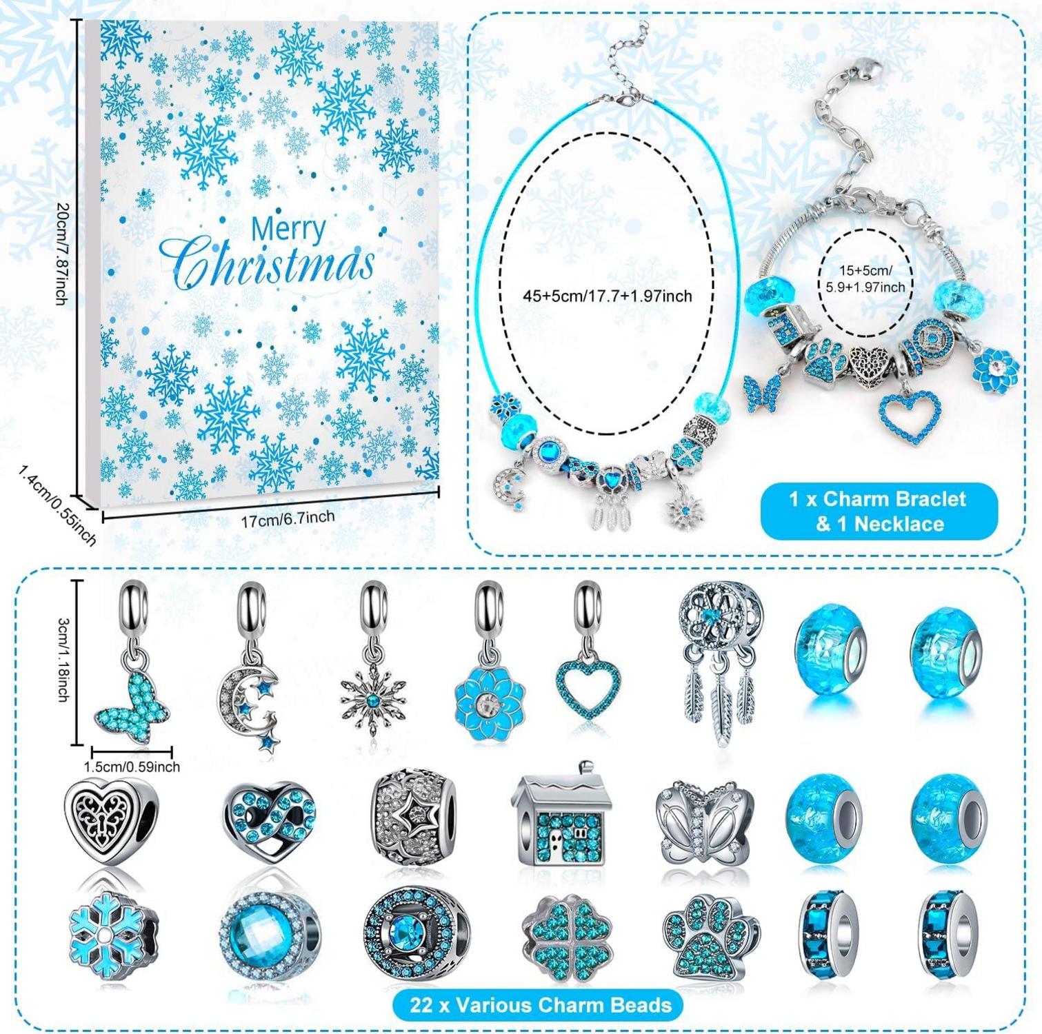 Adventskalender 2024 Frauen Mädchen Blau hochwertiges Design