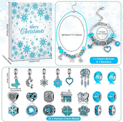 Adventskalender 2024 Frauen Mädchen Blau hochwertiges Design