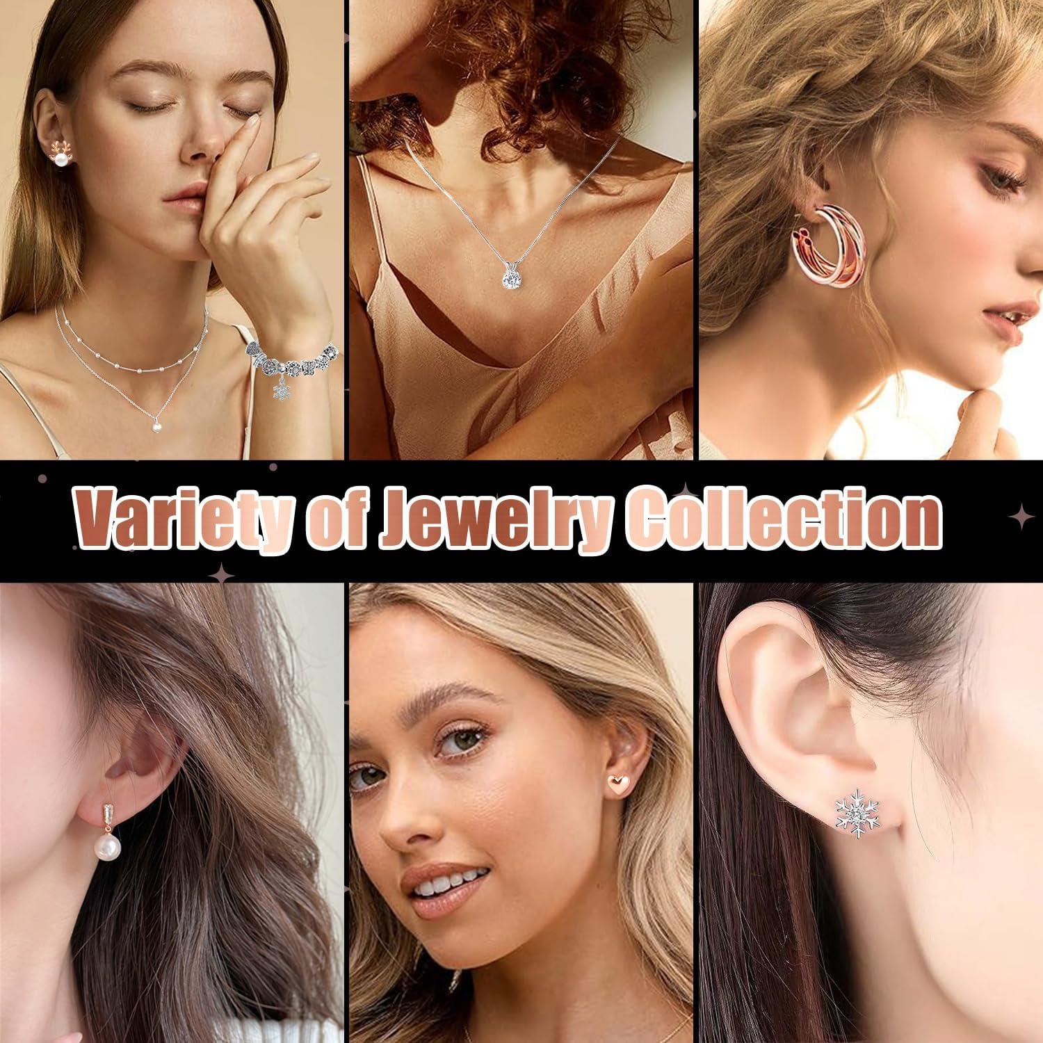 Adventskalender Frauen 2024 Schmuck DIY Silber Ringe Ohrringe