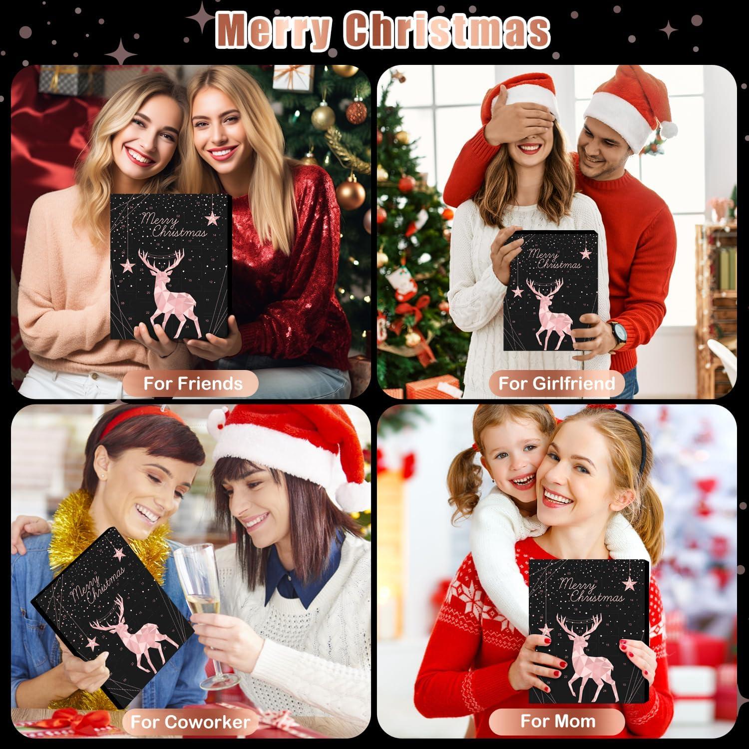 Adventskalender Frauen 2024 Schmuck DIY Silber Ringe Ohrringe