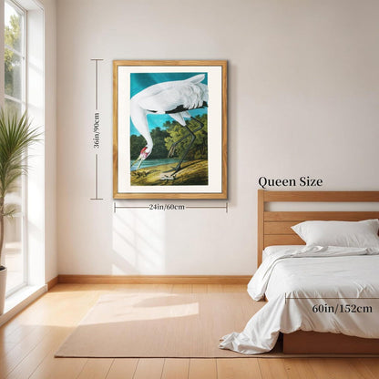 Exquisites MHARTK66 Vintage Vogel Leinwandbild mit Holzrahmen 60x90 cm