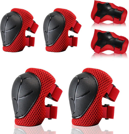 Knieschoner Kinder Schützer Inliner Skateboard 3-13 Jahre Rot