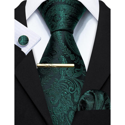 Herren Krawatte Uni Satin Einfarbig mit Einstecktuch