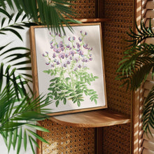 Vintage Botanik Leinwand Bilder mit Holzrahmen 20x25 cm